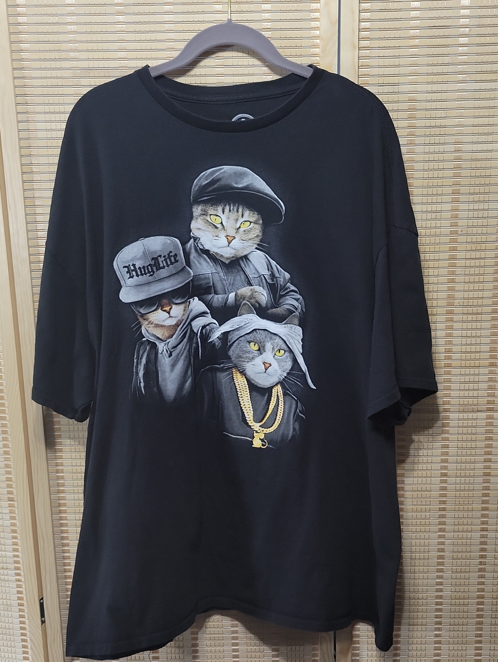 DOM "Hug Life" (Thug Life) Cats Graphic Tee - 3XL